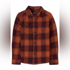 The Children’s Place Medium (7/8) Boys Flannel button up shirt NWT